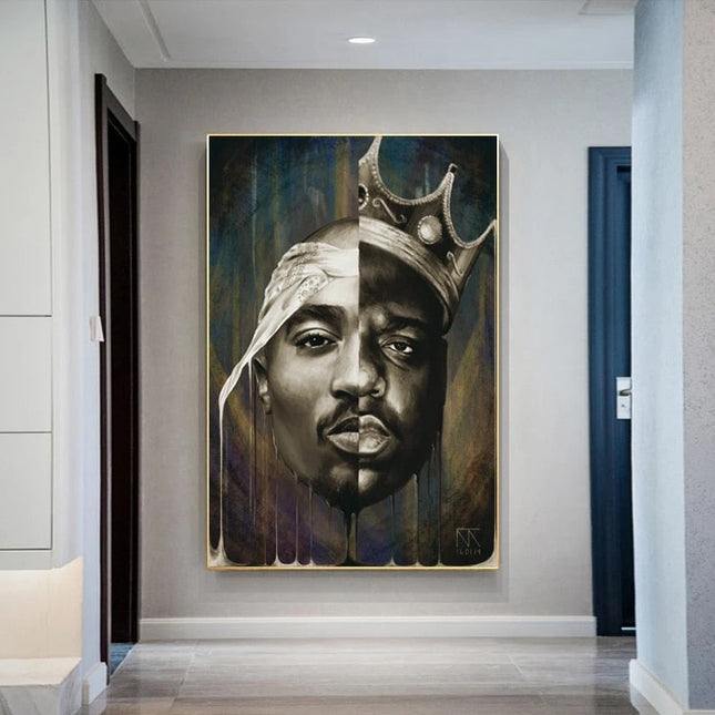 ChandelierDecor - Famous Rapper Singer Portrait of Tupac Canvas Wall Art