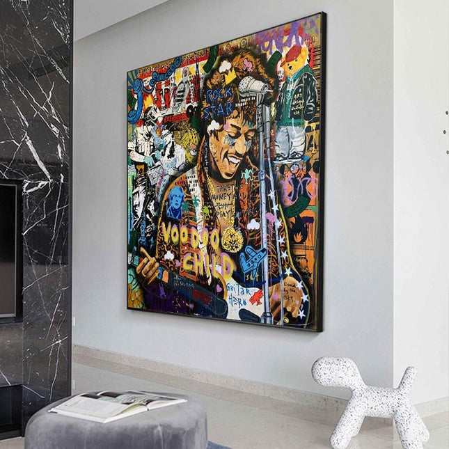 ChandelierDecor - Famous Rock Star Voodoo Child Canvas Wall Art