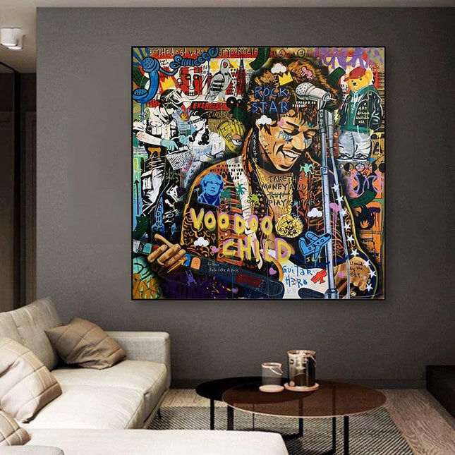 ChandelierDecor - Famous Rock Star Voodoo Child Canvas Wall Art