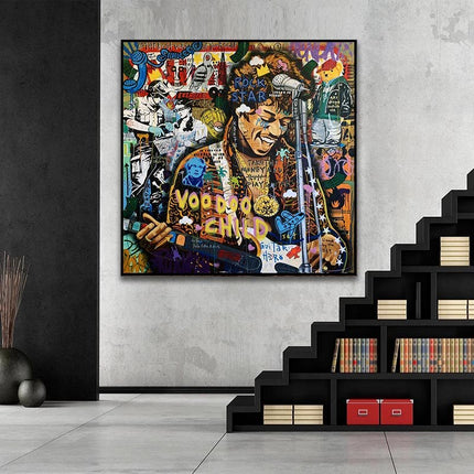ChandelierDecor - Famous Rock Star Voodoo Child Canvas Wall Art