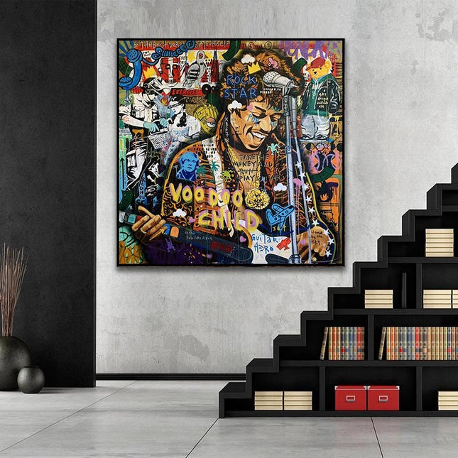 ChandelierDecor - Famous Rock Star Voodoo Child Canvas Wall Art
