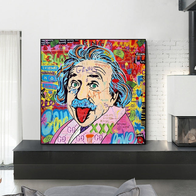 ChandelierDecor - Famous Scientist Einstein Canvas Wall Art