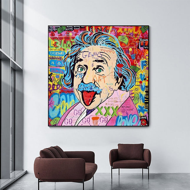 ChandelierDecor - Famous Scientist Einstein Canvas Wall Art