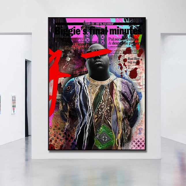 ChandelierDecor - Famous Singer Biggie Smalls Poster Canvas Wall Art