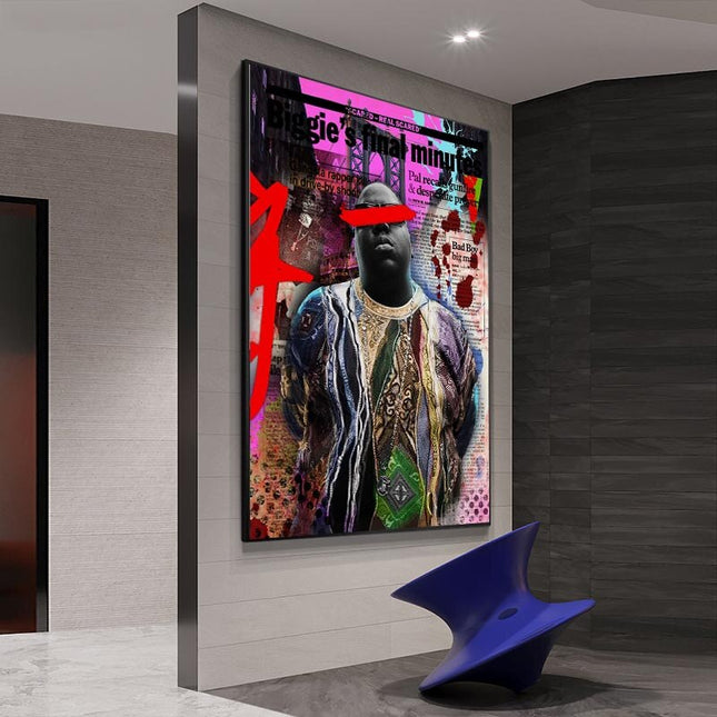 ChandelierDecor - Famous Singer Biggie Smalls Poster Canvas Wall Art