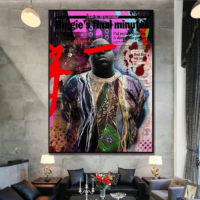 ChandelierDecor - Famous Singer Biggie Smalls Poster Canvas Wall Art