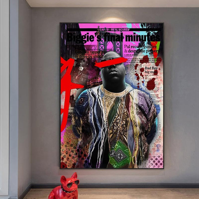 ChandelierDecor - Famous Singer Biggie Smalls Poster Canvas Wall Art