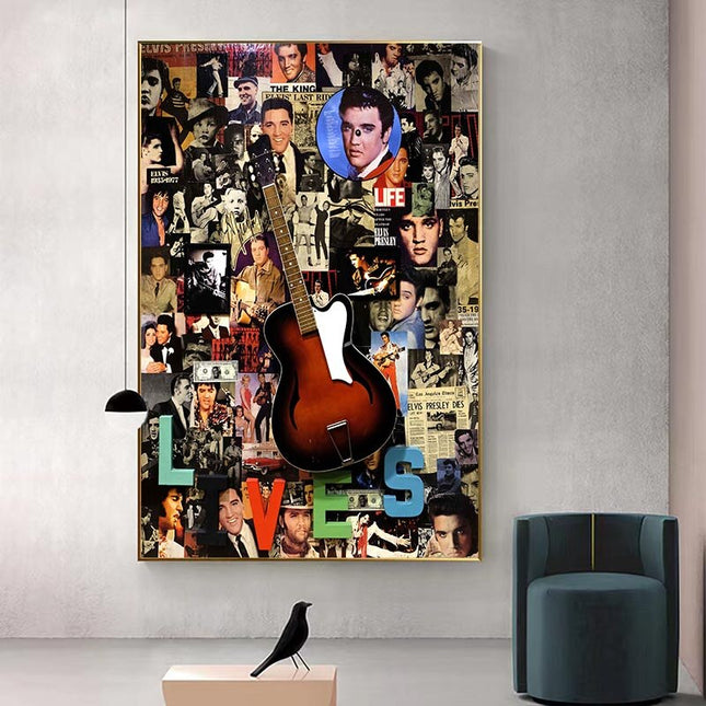 ChandelierDecor - Famous Singer Elvis Canvas Wall Art