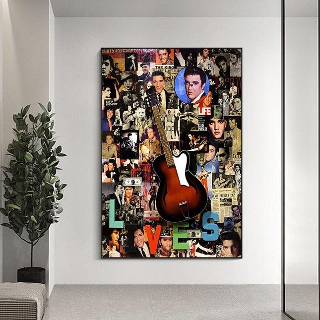 ChandelierDecor - Famous Singer Elvis Canvas Wall Art