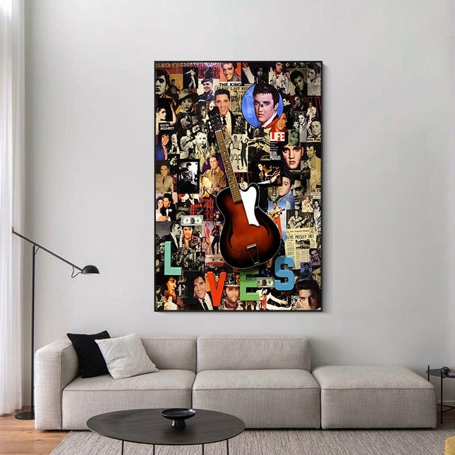 ChandelierDecor - Famous Singer Elvis Canvas Wall Art