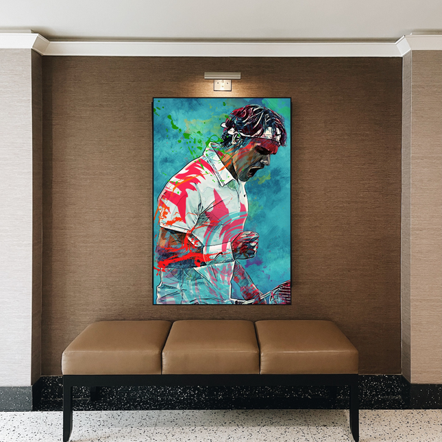 ChandelierDecor - Federer Tennis Legend Canvas Wall Art - Sports Decor - Famous Icon