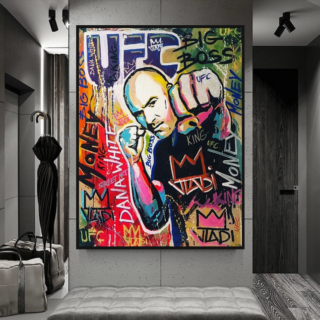 ChandelierDecor - Fighting Boxer Canvas Wall Art