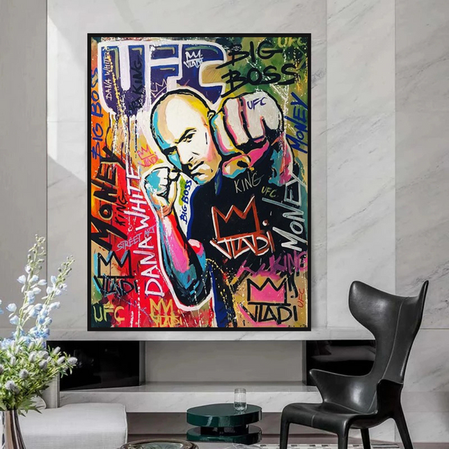 ChandelierDecor - Fighting Boxer Canvas Wall Art