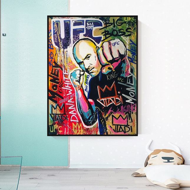 ChandelierDecor - Fighting Boxer Canvas Wall Art