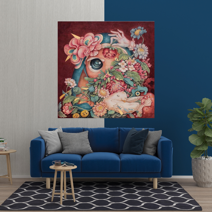 ChandelierDecor - Flowery Canvas Wall Art