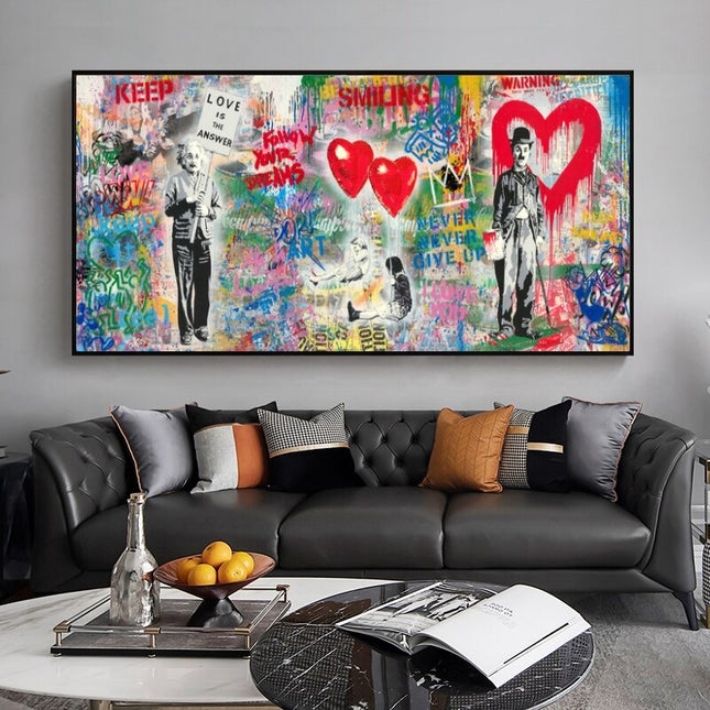 ChandelierDecor - Follow Your Dreams with Banksy Art Canvas