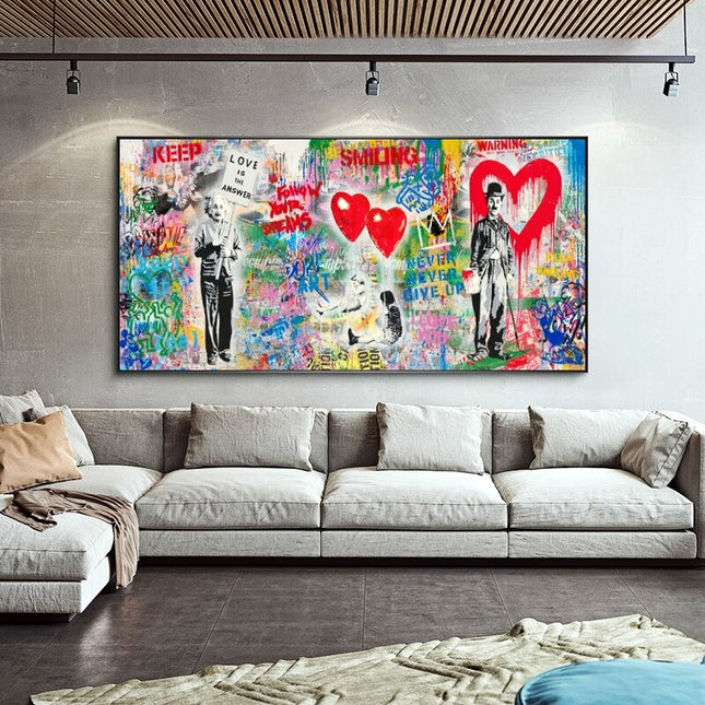 ChandelierDecor - Follow Your Dreams with Banksy Art Canvas