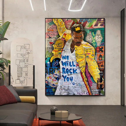 ChandelierDecor - Freddie Mecury Singer Hip Hop Canvas Wall Art