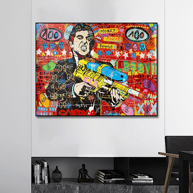 ChandelierDecor - Gangster With Gun Canvas Wall Art