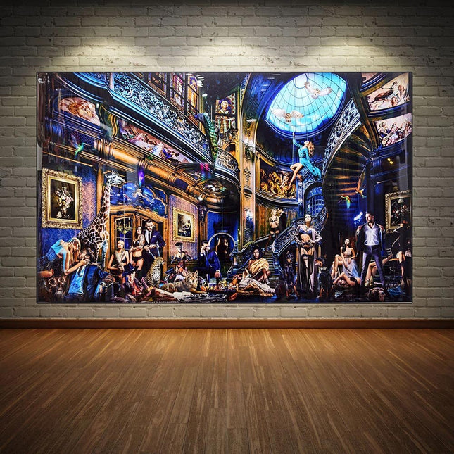 ChandelierDecor - Gentlemans Club Canvas Wall Art
