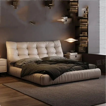 ChandelierDecor-Genuine Leather Leather Bed