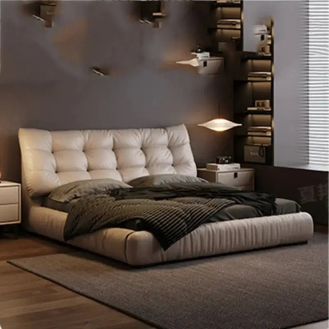 ChandelierDecor - Genuine Leather Leather Bed