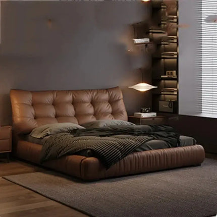 ChandelierDecor-Genuine Leather Leather Bed