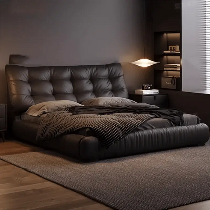 ChandelierDecor-Genuine Leather Leather Bed