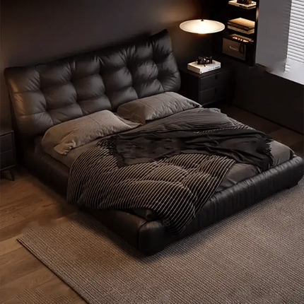 ChandelierDecor-Genuine Leather Leather Bed