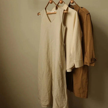ChandelierDecor - Genuine Leather Solid Oak Wood Hangers for Clothes