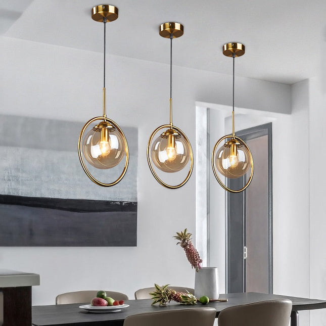ChandelierDecor - Glass Ball Chandelier: Elegant Pendant Lamp Light