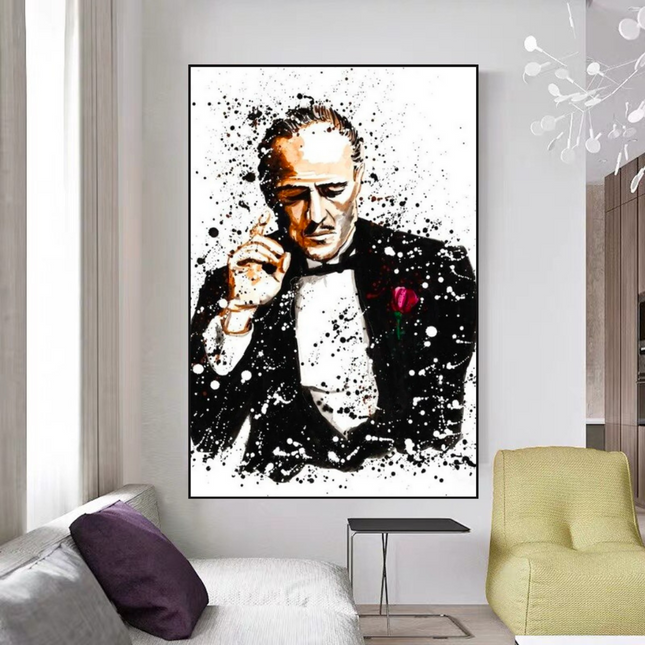 ChandelierDecor - Godfather Canvas Art Poster | Godfather Abstract Canvas Poster