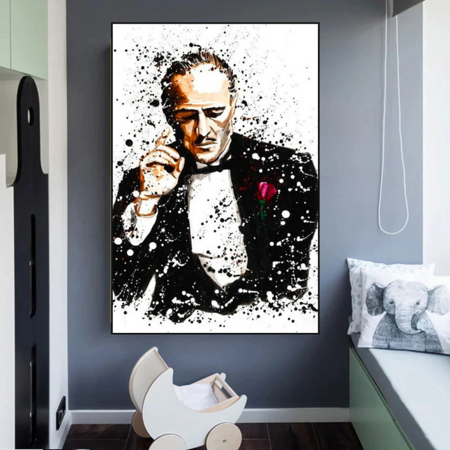 ChandelierDecor - Godfather Canvas Art Poster | Godfather Abstract Canvas Poster