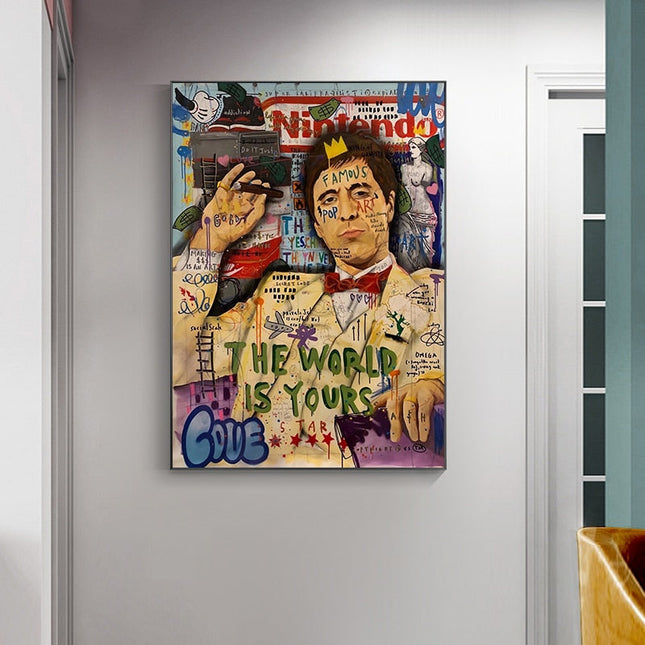 ChandelierDecor - Godfather Smokes Canvas Print for Modern Pop Art Home Decor