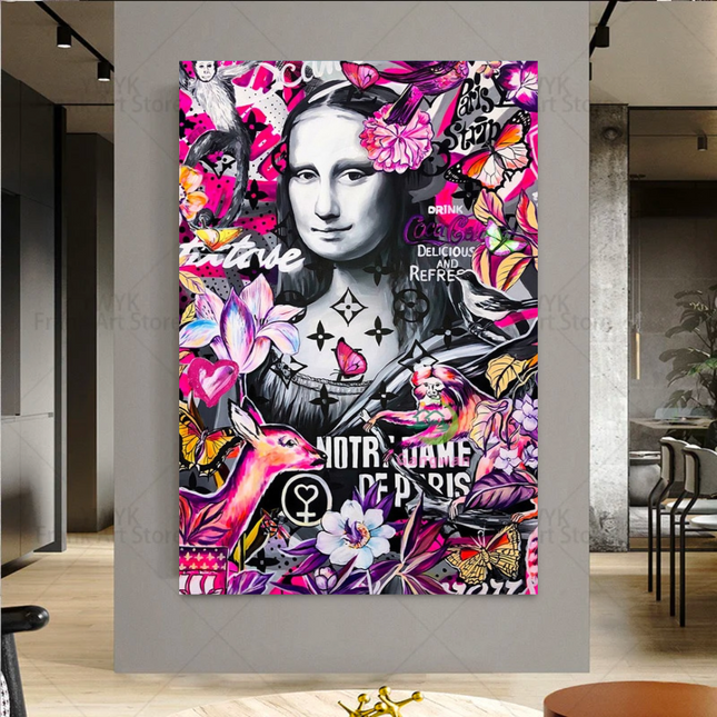 ChandelierDecor - Graffiti Art Mona Lisa Wall Art