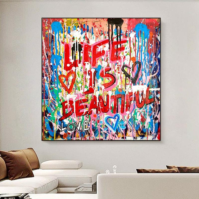 ChandelierDecor - Graffiti Follow Your Dreams Canvas Wall Art