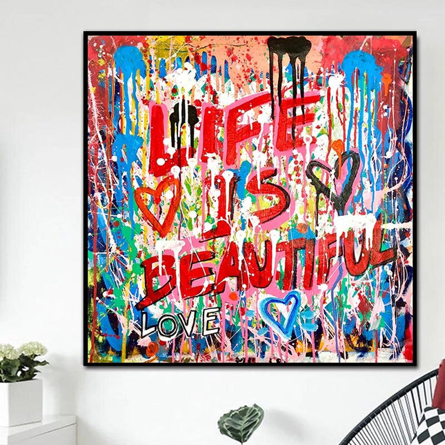 ChandelierDecor - Graffiti Follow Your Dreams Canvas Wall Art