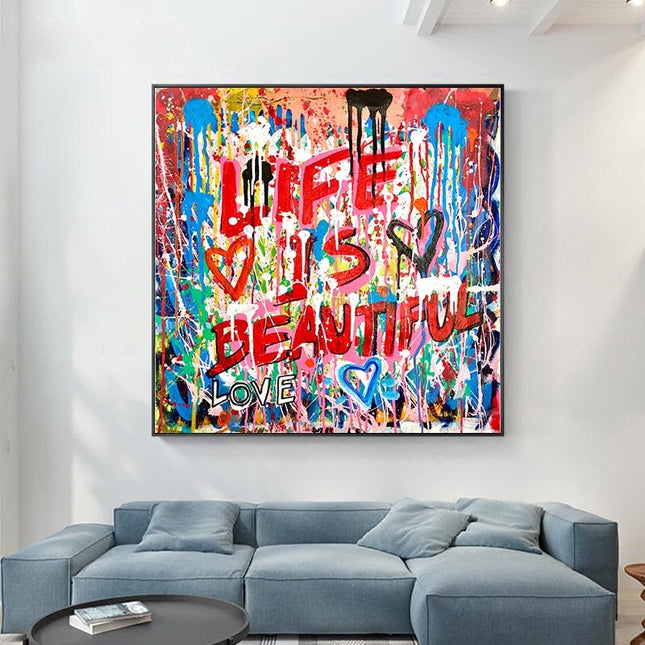 ChandelierDecor - Graffiti Follow Your Dreams Canvas Wall Art