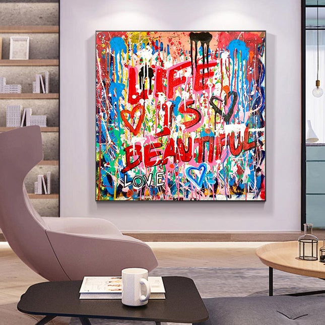 ChandelierDecor - Graffiti Follow Your Dreams Canvas Wall Art