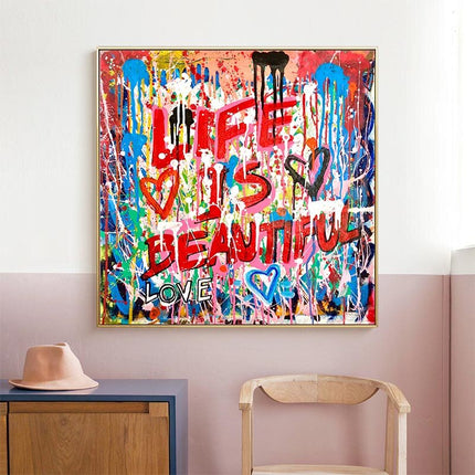ChandelierDecor - Graffiti Follow Your Dreams Canvas Wall Art