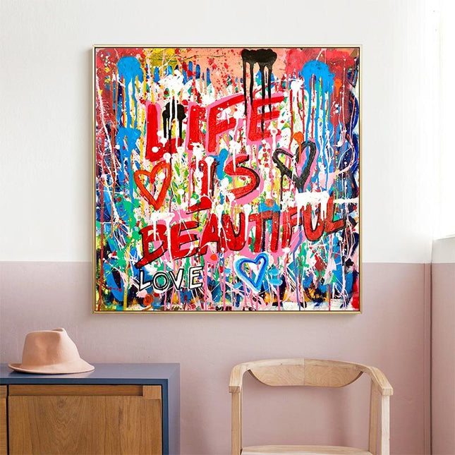 ChandelierDecor - Graffiti Follow Your Dreams Canvas Wall Art