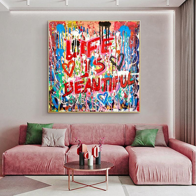 ChandelierDecor - Graffiti Follow Your Dreams Canvas Wall Art