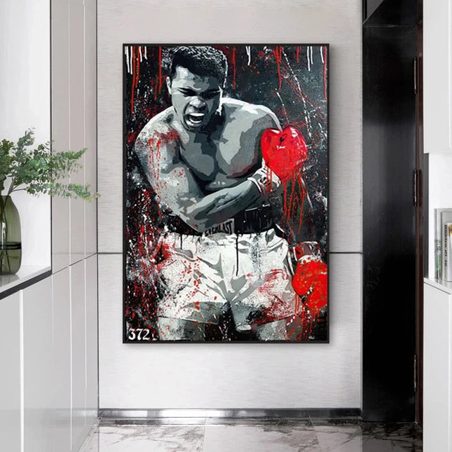 ChandelierDecor - Graffiti Muhammad Ali Boxing King Sports Posters Prints Abstract Canvas Painting Wall Picture for Living Room Home Wall Cuadros