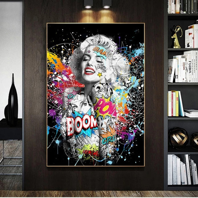 ChandelierDecor - Graffiti Sexy Girl Canvas Wall Art