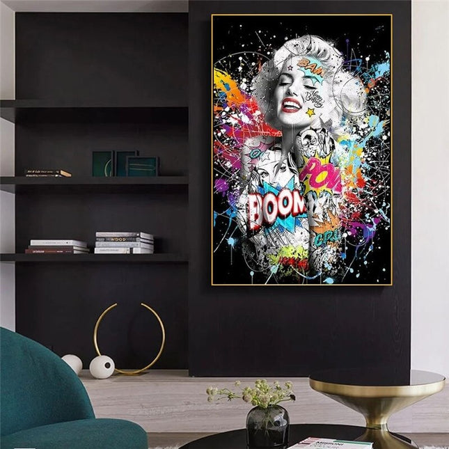 ChandelierDecor - Graffiti Sexy Girl Canvas Wall Art