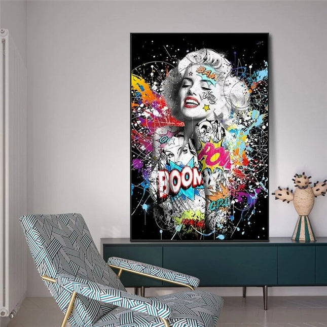 ChandelierDecor - Graffiti Sexy Girl Canvas Wall Art