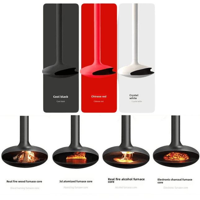 ChandelierDecor - Hanging Fireplace – 360° View, Hanging