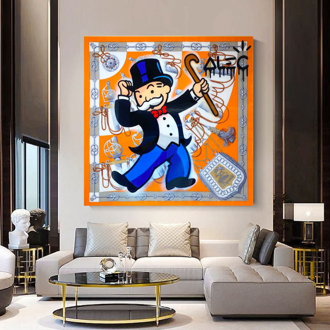 ChandelierDecor - Hermes Collection: Alec Monopoly Wall Art