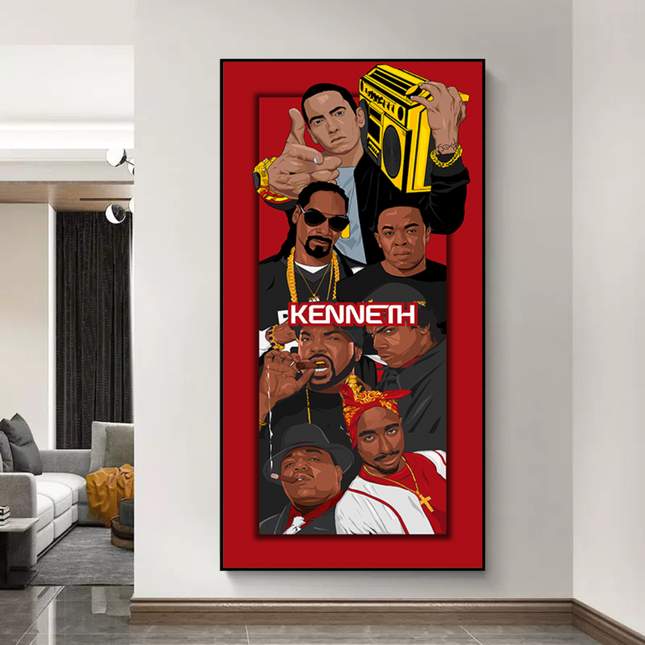 ChandelierDecor - Hip Hop Legends Super Star Old School TuPac Biggie Smalls Rapper Canvas Wall Art - Wall Art Decor - Famous Wall Art