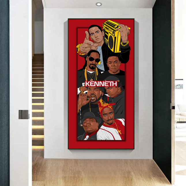 ChandelierDecor - Hip Hop Legends Super Star Old School TuPac Biggie Smalls Rapper Canvas Wall Art - Wall Art Decor - Famous Wall Art